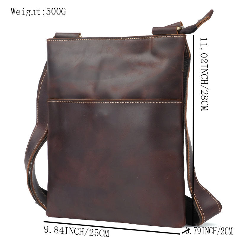 Crazy Horse Leather Simple Genuine Personality Bags