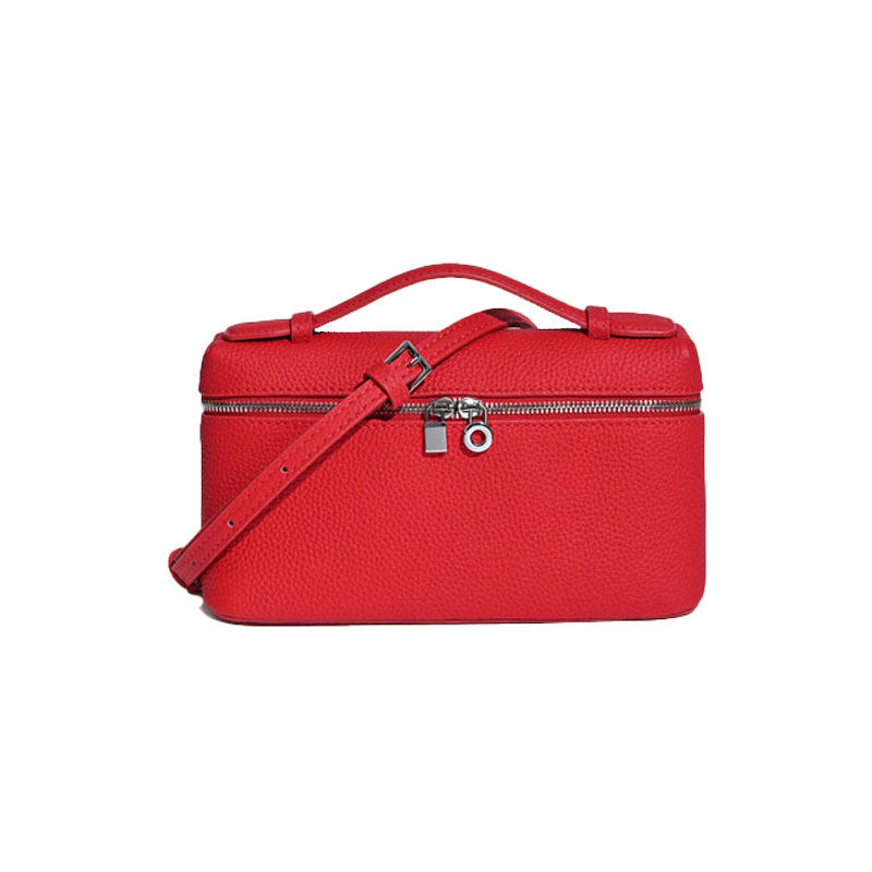 Women's Lunch Box Genuine Leather Portable Pouch Light Women's Shoulder Bag