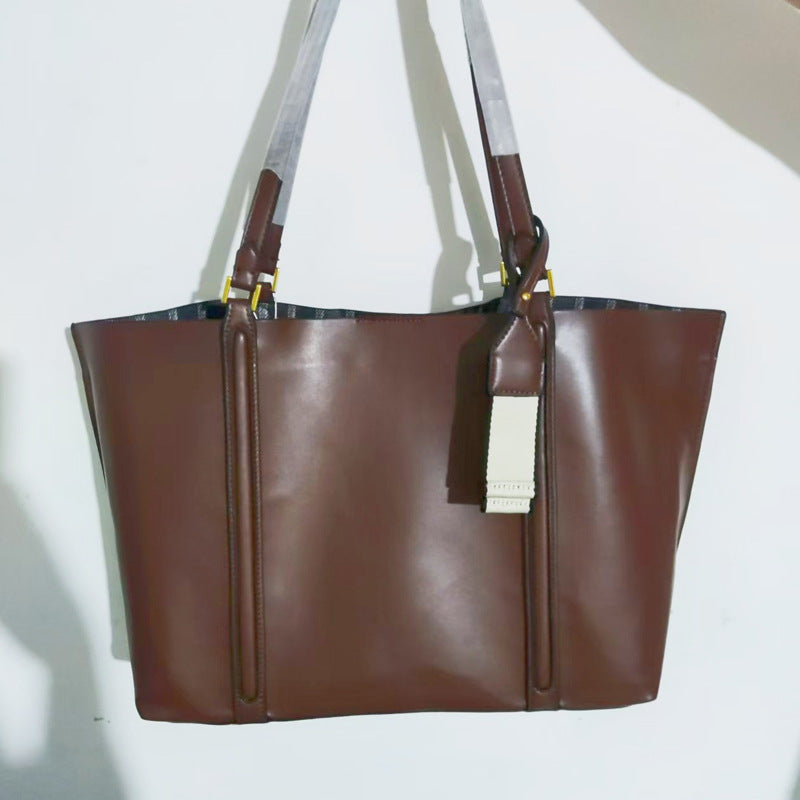 Women's Fashion Large Capacity Retro Commuter Portable Simple Women's Shoulder Bag