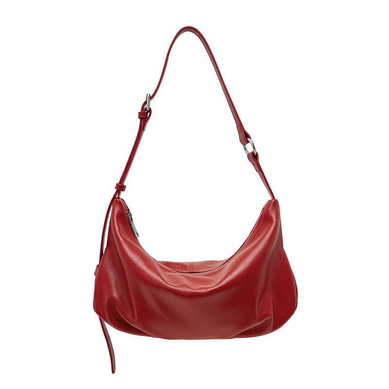 Women's Light Color One Niche Pleated Underarm Women's Shoulder Bag