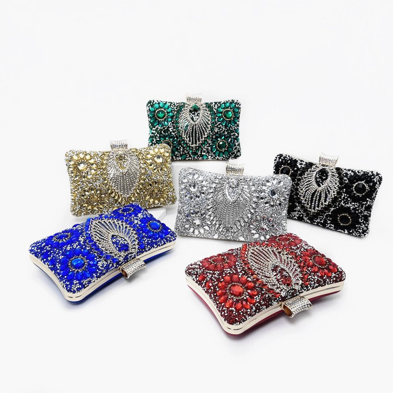 Rhinestone Diamond Banquet Clutch Dress Garment Evening Bags