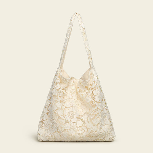 Women's Style Lace Underarm Versatile Mori Canvas Fashion Shoulder Bags