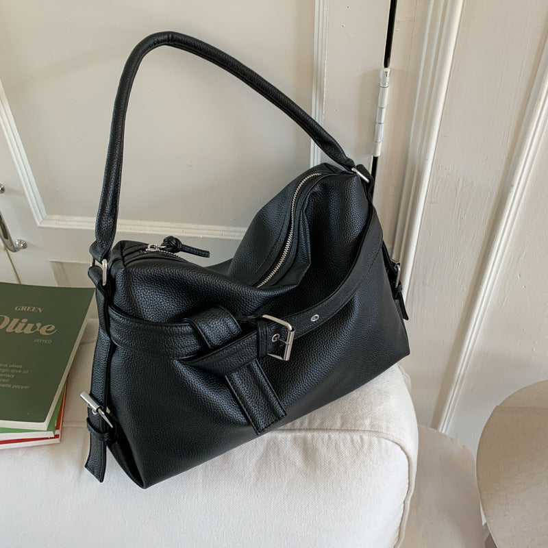 Retro Large Capacity Soft Leather Design Tote Bag