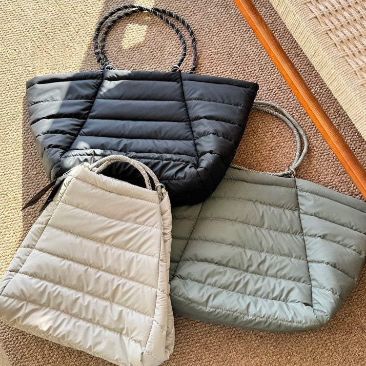 Large Portable Capacity Waterproof Lightweight Storage Commuter Minimalist Women's Shoulder Bag