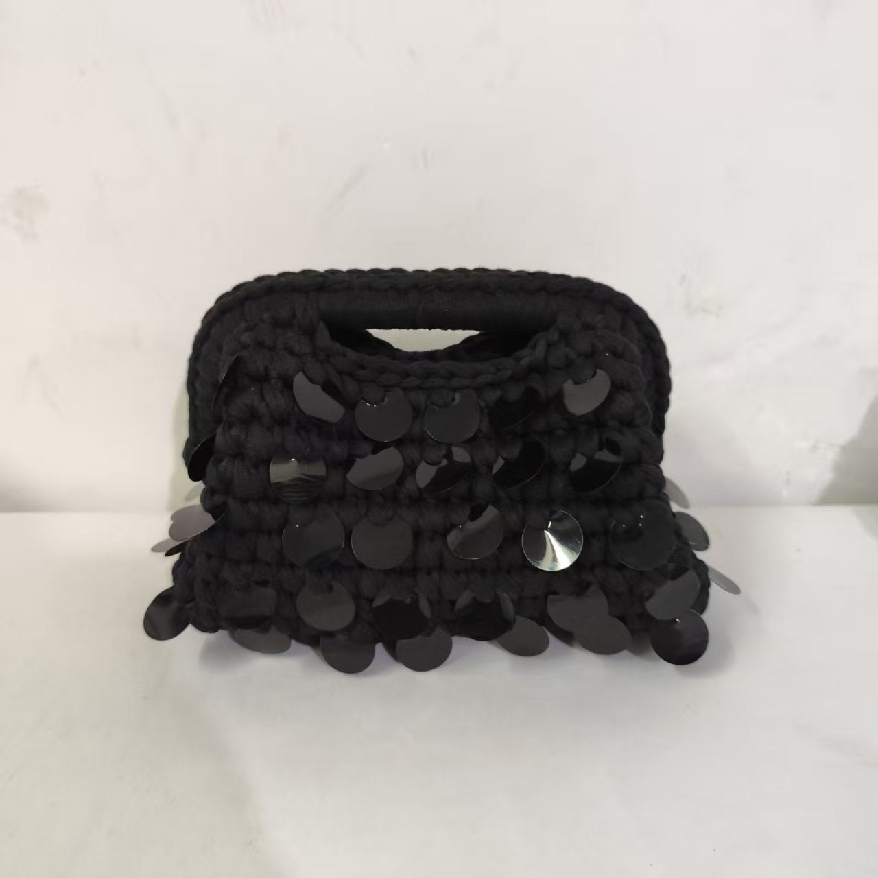 Autumn Pure Hand-woven Sequined Cloth Strip Women's Clutch