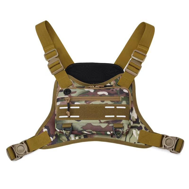Men's Tactics Training Running Function Vest Military Men's Chest Bag