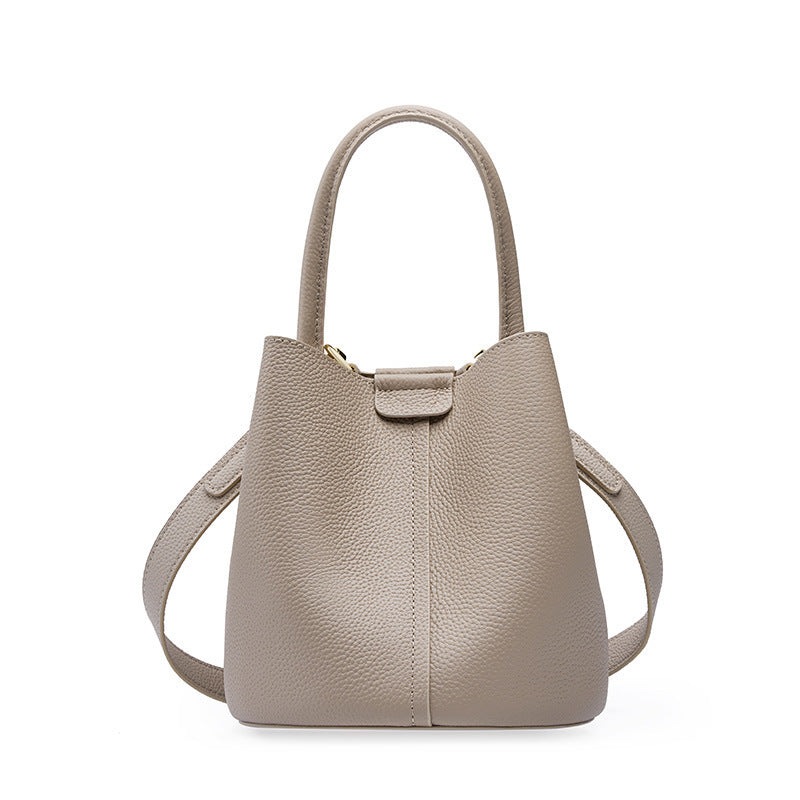 Women's High-grade Genuine Leather Vegetable Basket Portable Women's Handbag