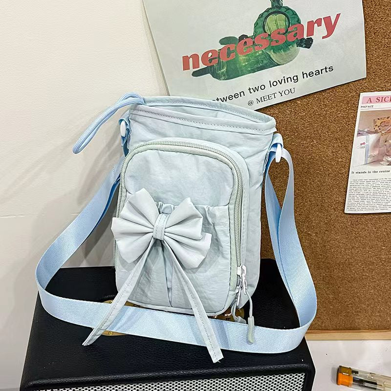 Women's Portable Bow Drawstring Waterproof Thermal Insulation Women's Messenger Bag