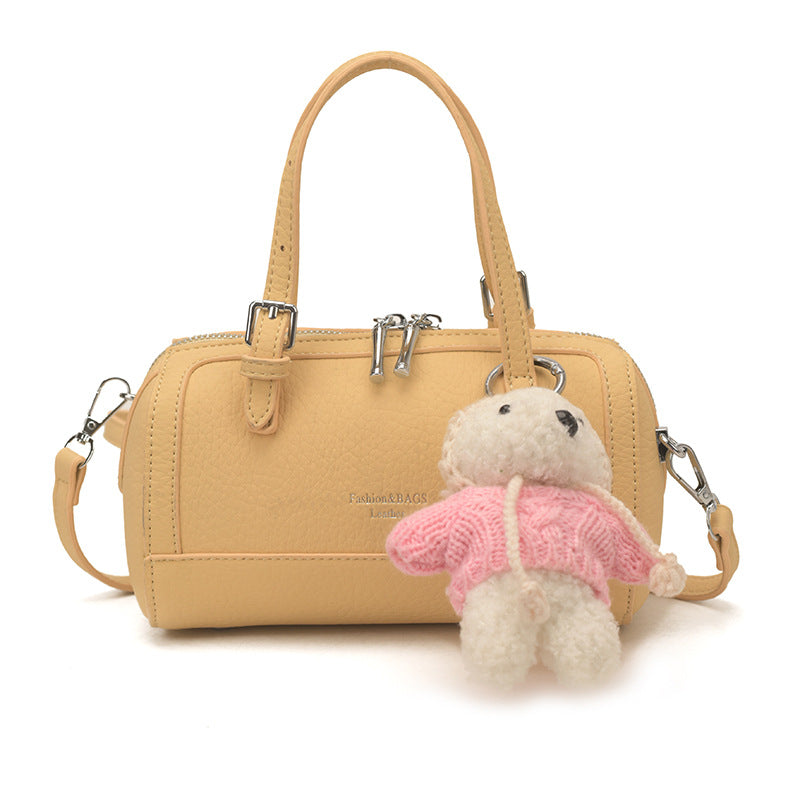 Fashion Litchi Pattern Bowling Design Hand Holding Women's Shoulder Bag
