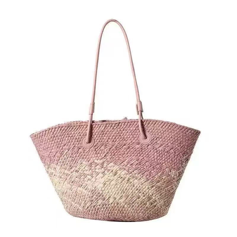 Strict Selection French Woven Leisure Vacation Large Capacity Simple Women's Handbag