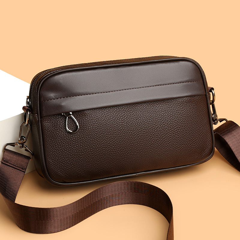 Creative Attractive Men's Simple Trendy Cowhide Men's Shoulder Bag