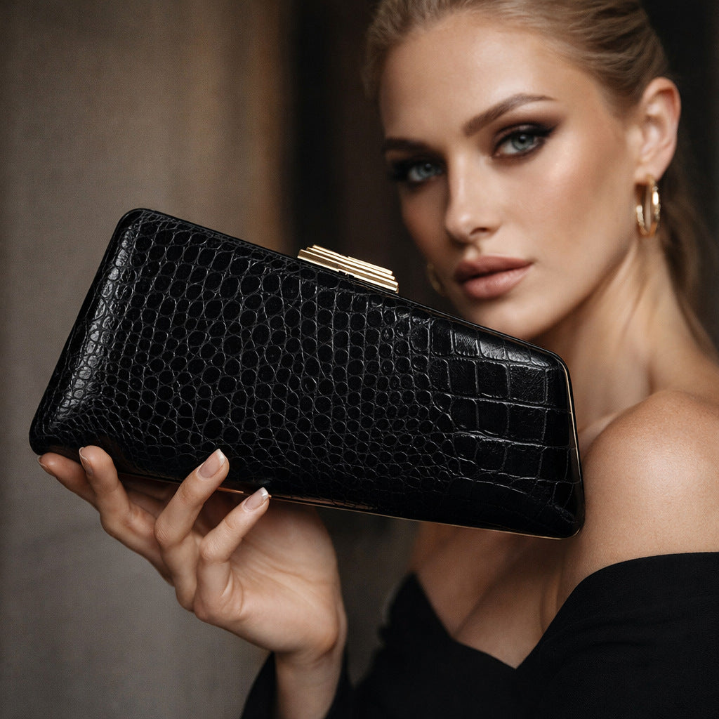 Women's Snake Pattern Fashion For Clutch Dinner Bag