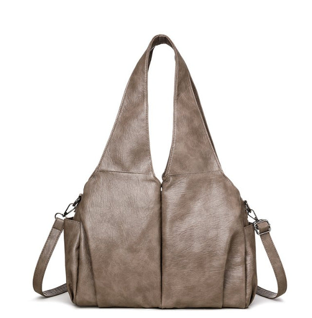 Women's Large Capacity Soft Surface Retro Tote Bag