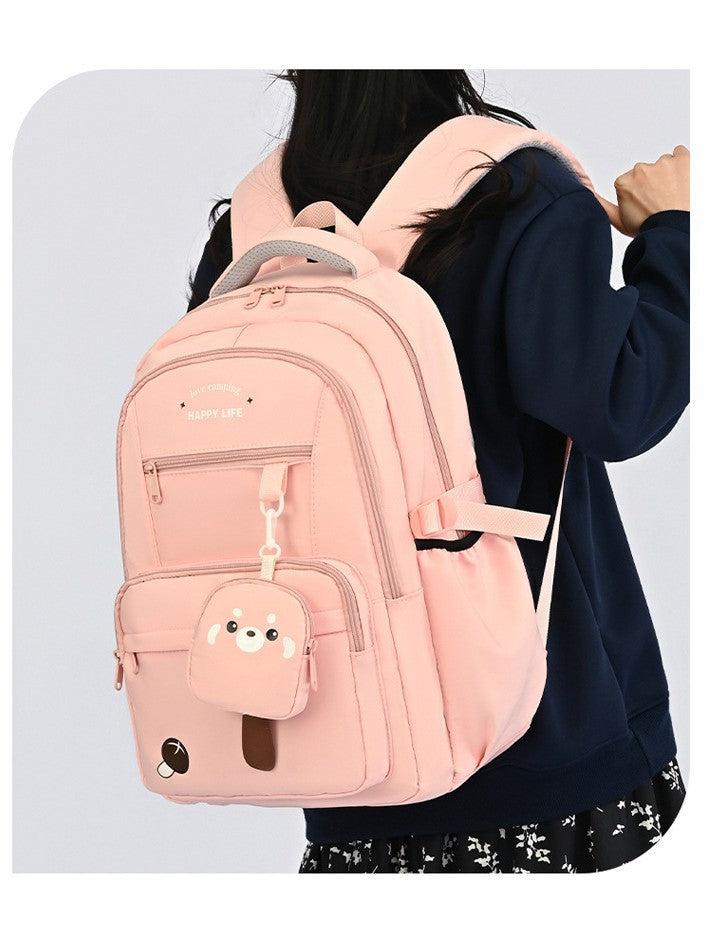 Solid Color Simple Fashion Cute Puppy Lightweight For Going Out Backpacks