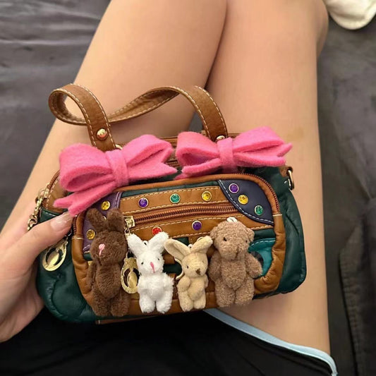 Vintage Niche Personality Cute Rabbit Hot Asian Tote Bag