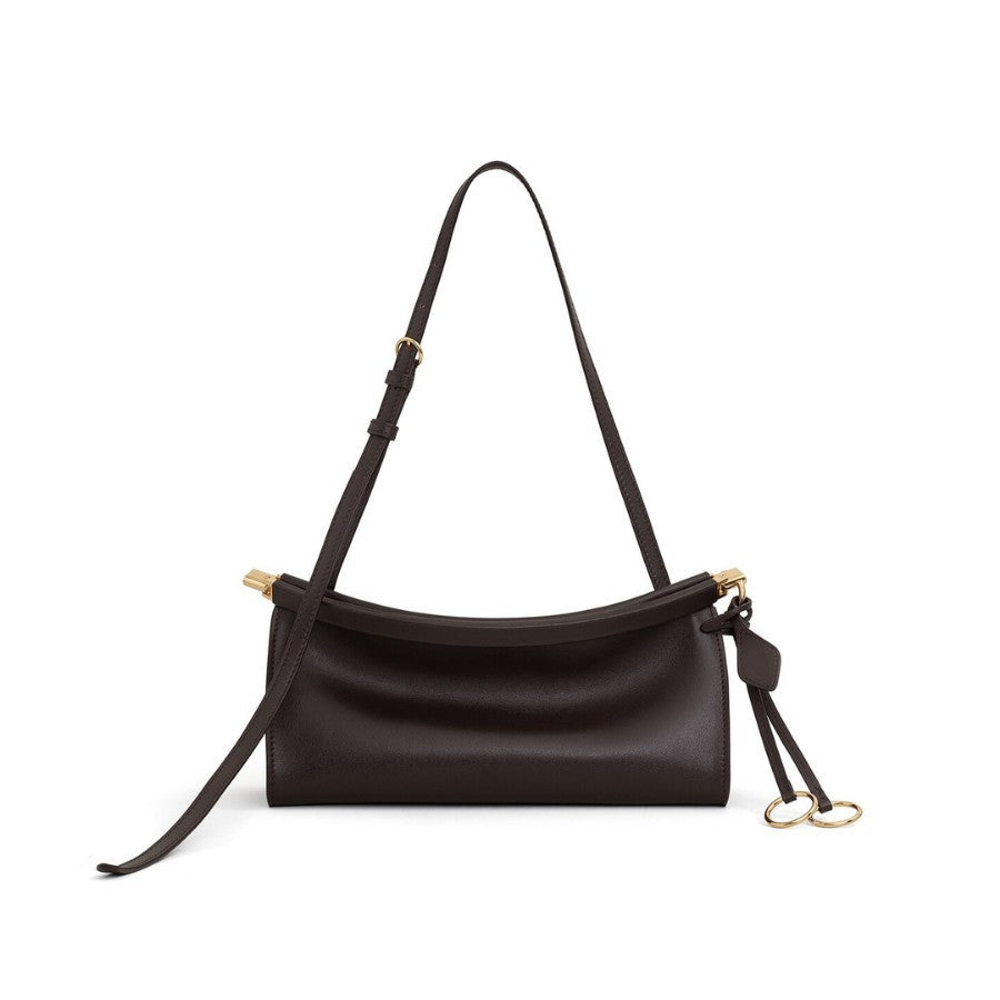 Women's Retro Curved Moon Baguette High-grade Versatile Clip Underarm Women's Shoulder Bag