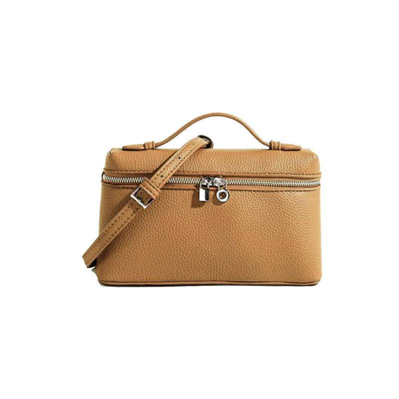Women's Lunch Box Genuine Leather Portable Pouch Light Women's Shoulder Bag