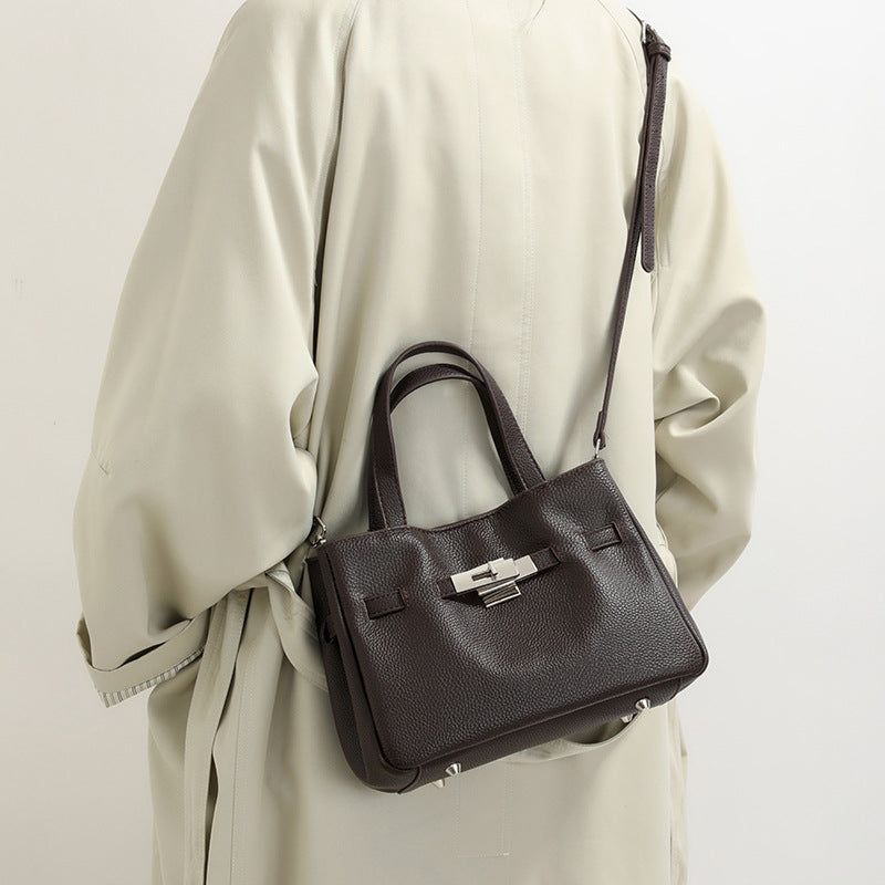 Women's Genuine Leather Minority Fashion First Layer Handbags