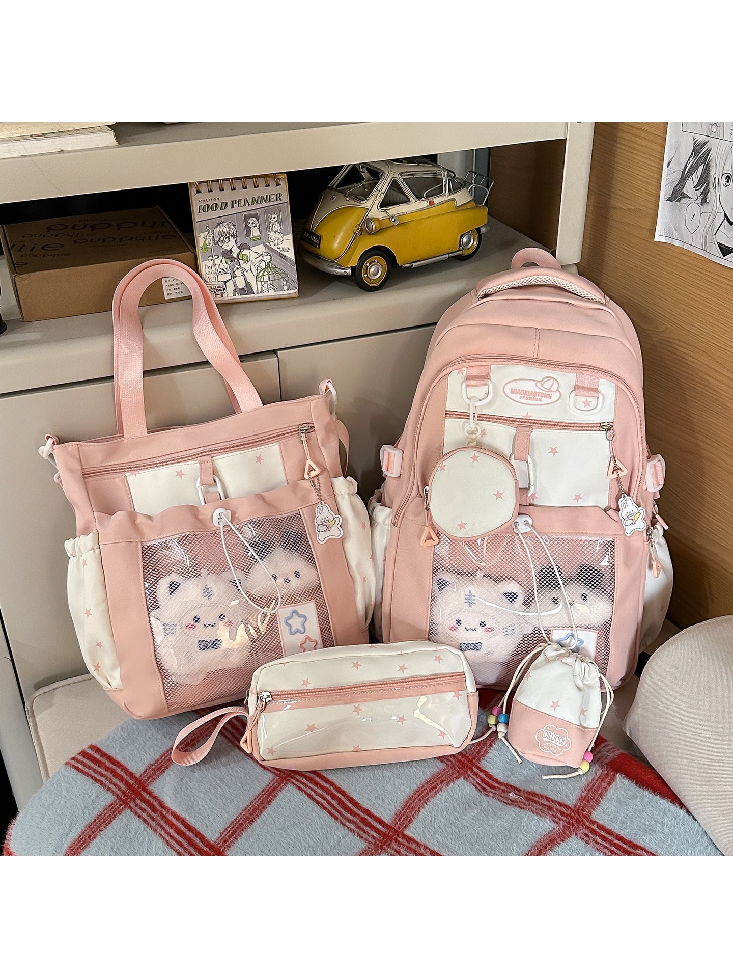 Cartoon Female Junior High Cute Style Bar Leisure Backpack