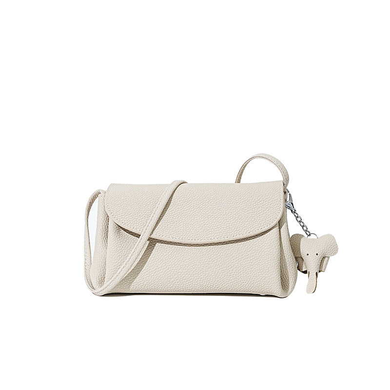 Women's Cowhide Genuine Leather Simple Mobile Fashion High Small Square Bags