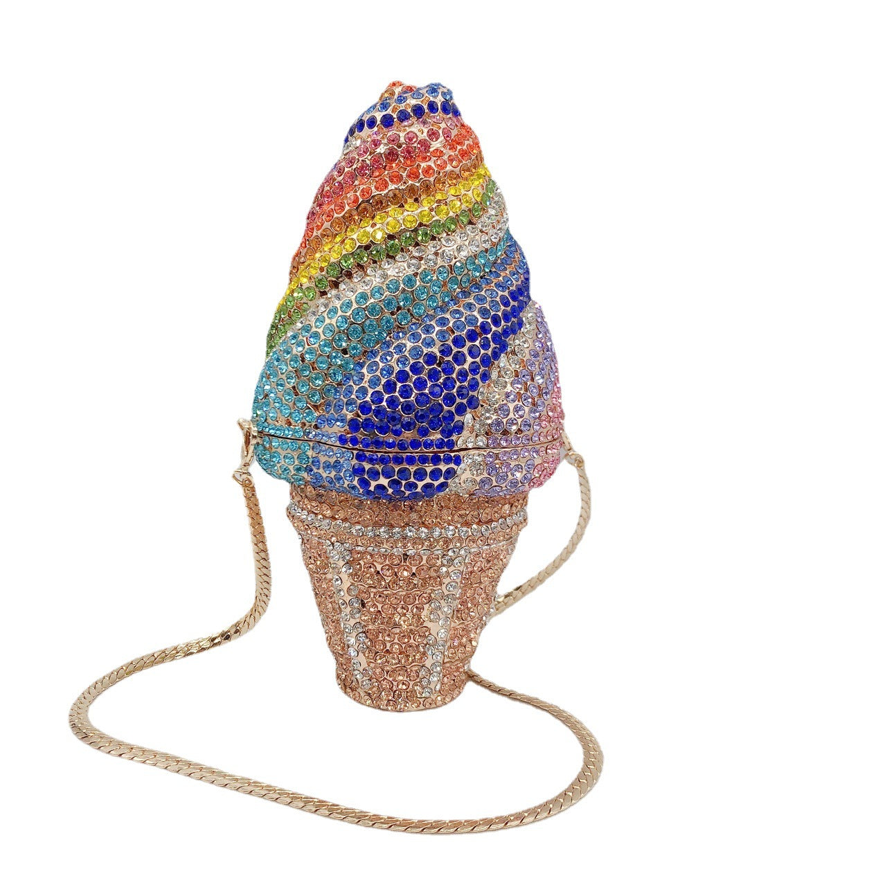 Women's Ice Cream Diamond Banquet Rhinestone Clutch Dinner Bag