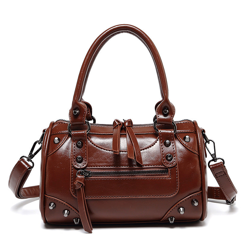 Women's Fashion Rivet Large Capacity Pillow Bowling Bags