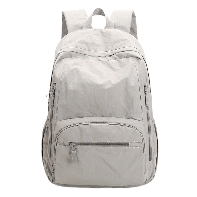 Women's & Men's Color Textured Niche Lightweight Large Capacity Leisure Backpack