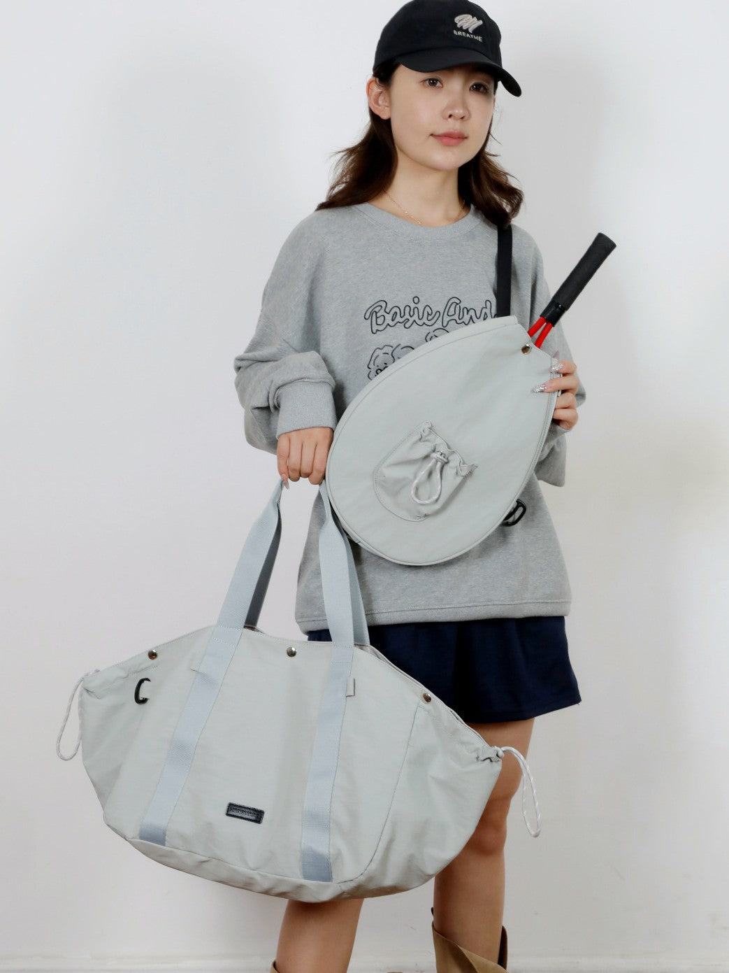 Fashionable Tennis Peak Racket Fitness Large Tote Bags