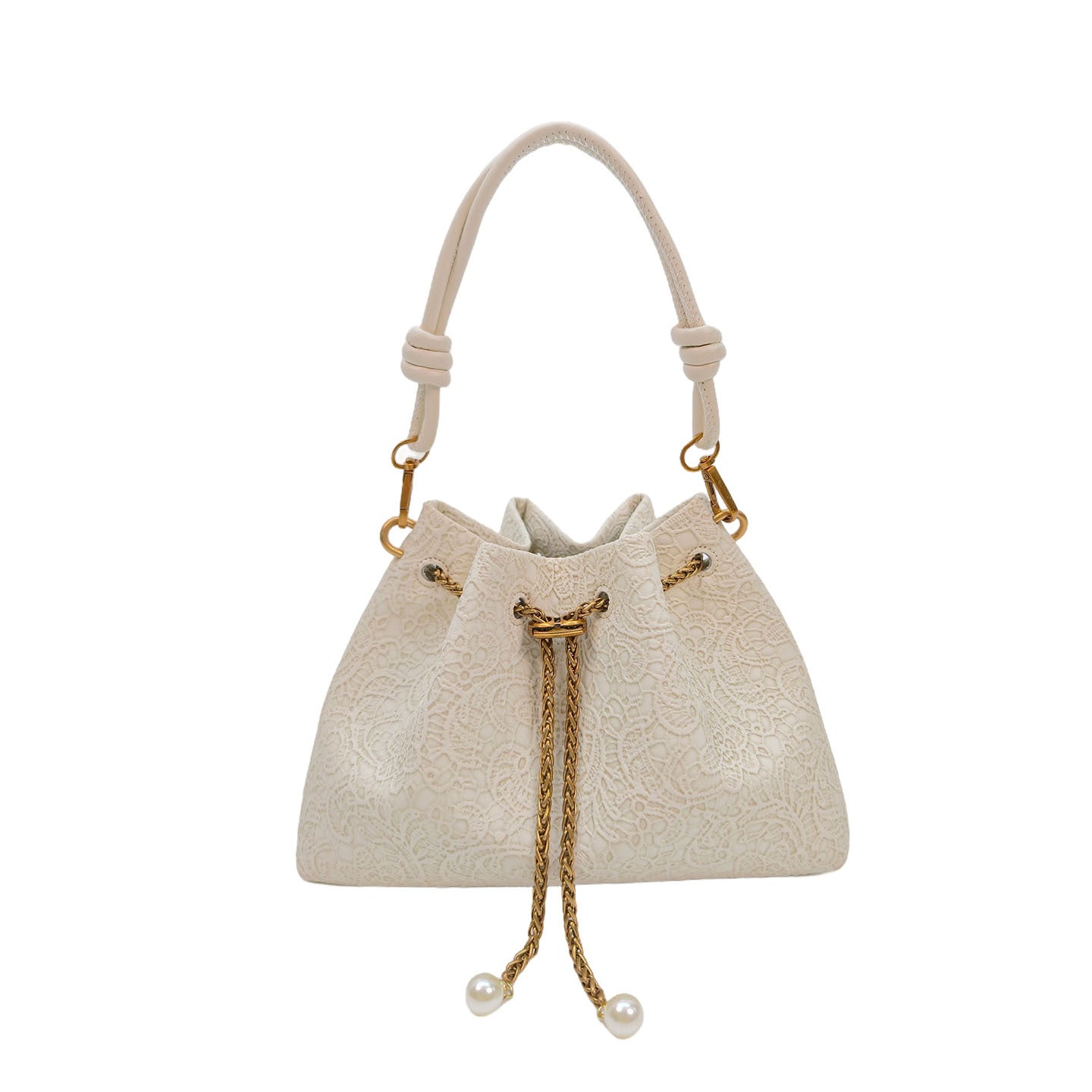 Street Fashion Chain Chinese Simple Drawstring Bucket Bags