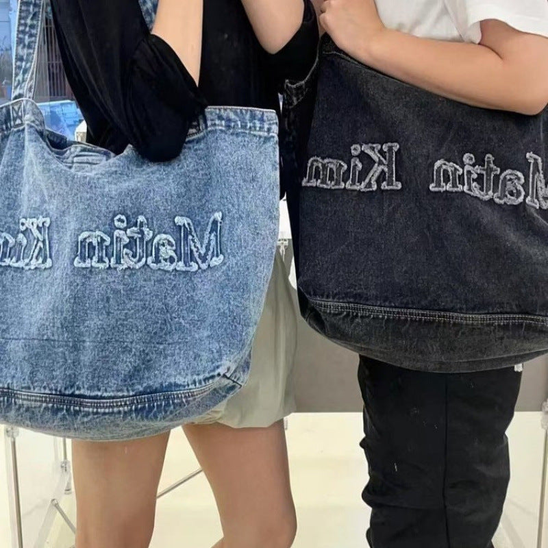 Denim Canvas Zhang Large Capacity Totes Women's Shoulder Bag