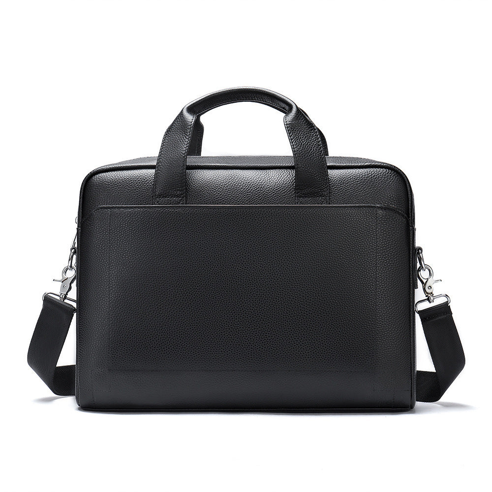 Men's Business Leather High-grade First Layer Cowhide Portable Commuter Men's Briefcase