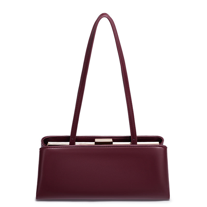 Women's Commuter Retro Clip Underarm Baguette High-grade Tote Bag