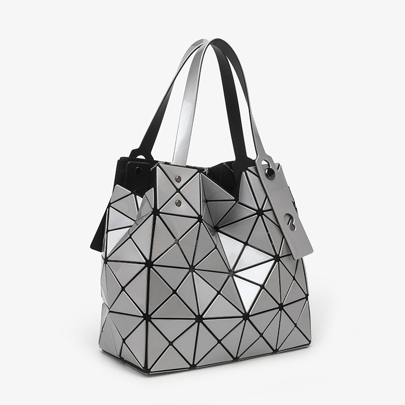 Box Fashion Geometric Stitching Diamond Quilted Tote Bags