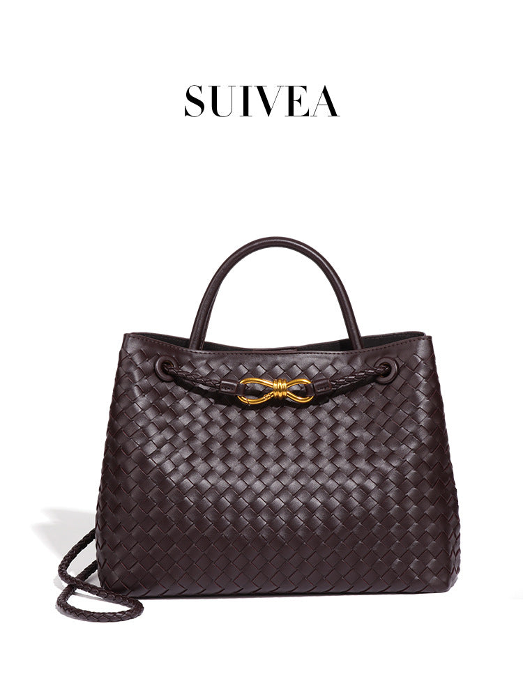 Women's Large Portable Underarm Vintage Woven Bags