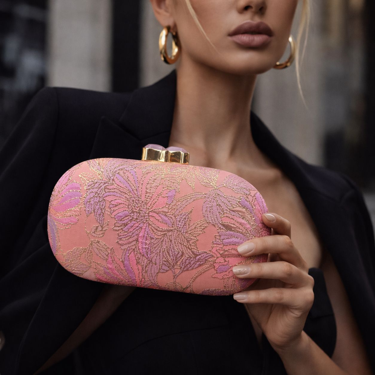 Innovative Women's Flower Cloth Modeling Clutch Dinner Bag