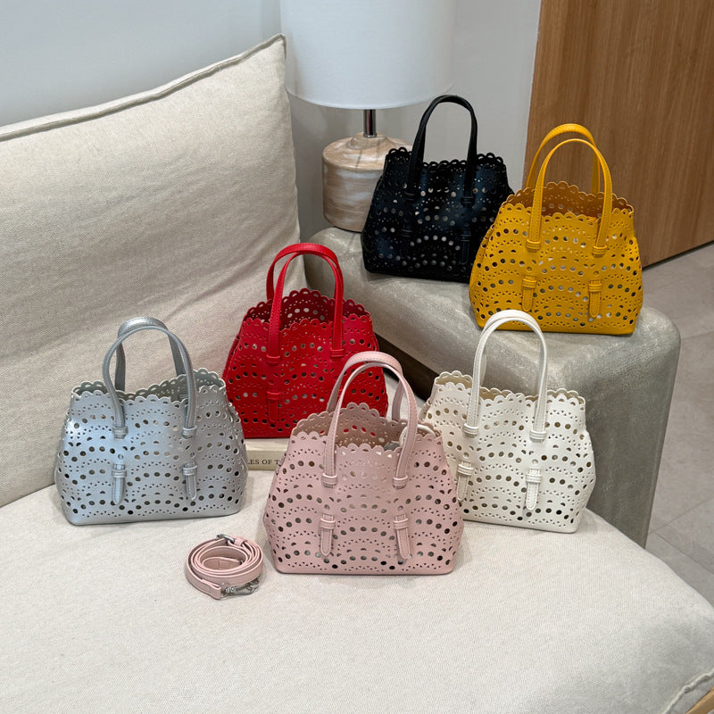 Light Luxury Hollow Carved Vegetable Basket Niche Handbags