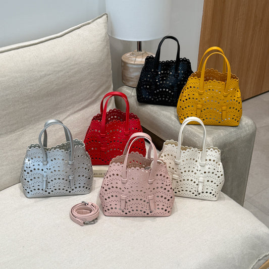 Light Luxury Hollow Carved Vegetable Basket Niche Handbags