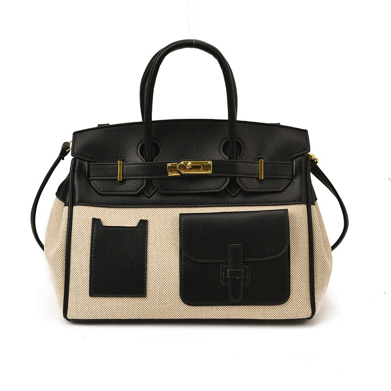 Women's Color Contrast Large Capacity High Sense Women's Handbag