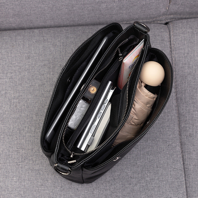 Women's Cowhide Fashion Genuine Leather Simple Classy Soft Women's Messenger Bag
