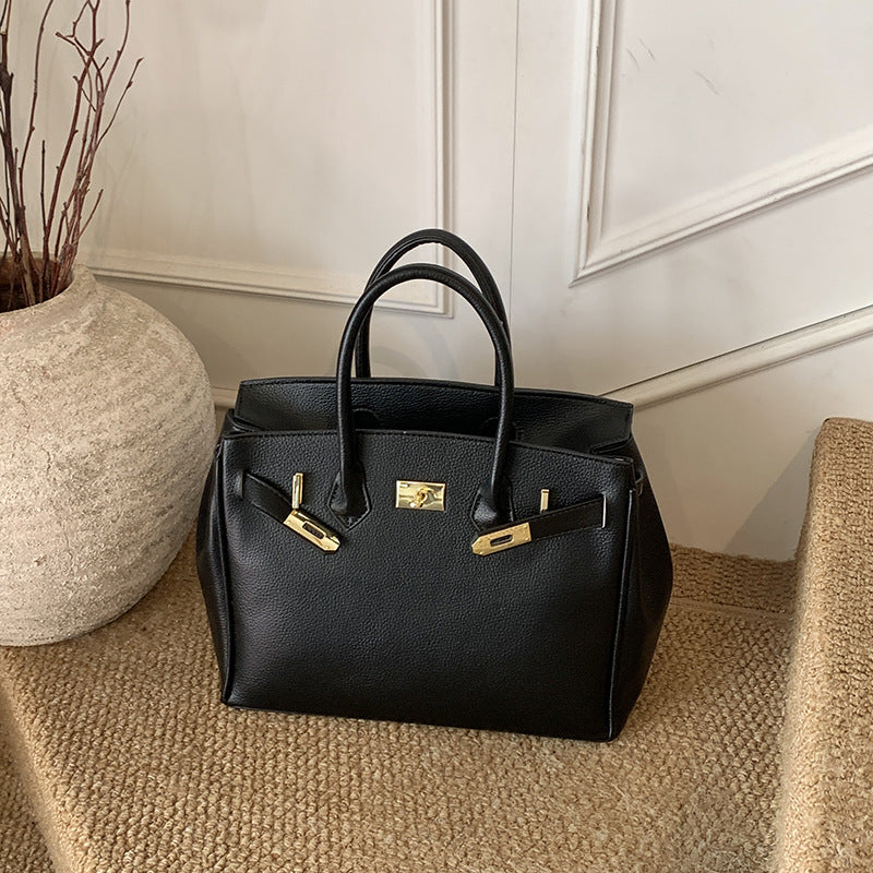 Women's Winter Twist Fashionable Simple Lychee Pattern Lock