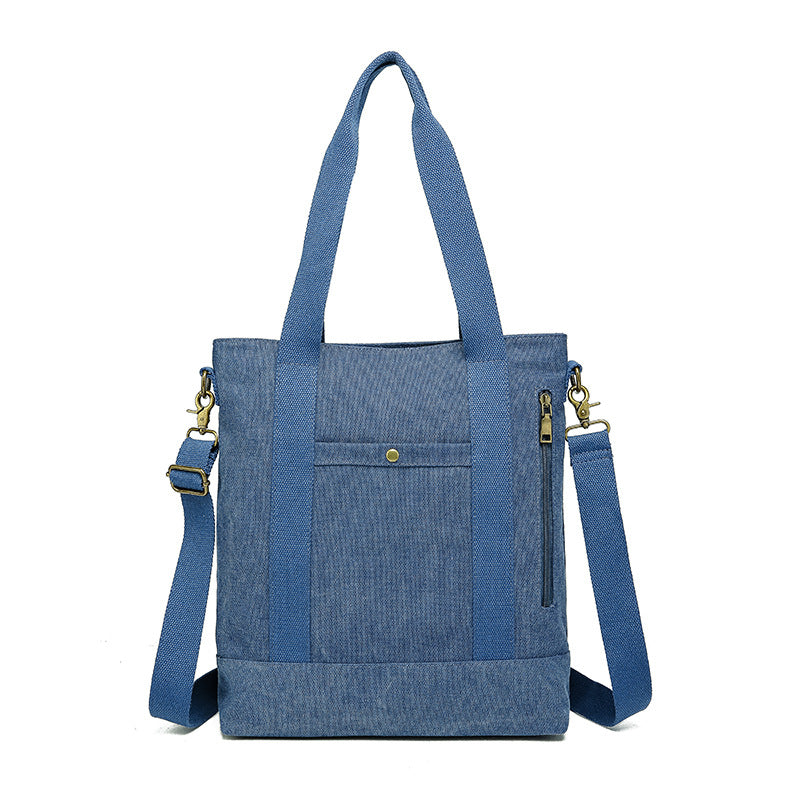 Women's & Men's Cotton Canvas Large Capacity Women's Shoulder Bag