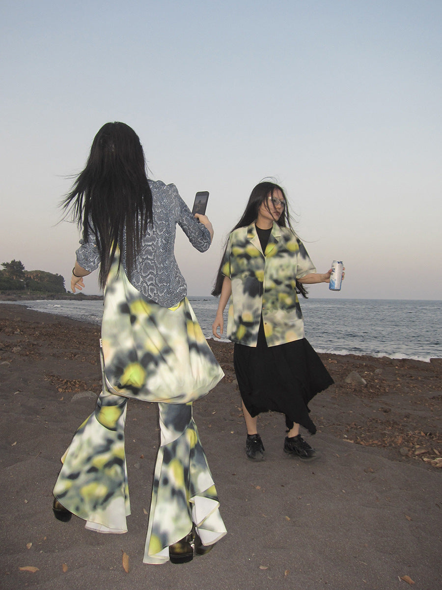 Hazy Daisy Print Lightweight Large Capacity Bags