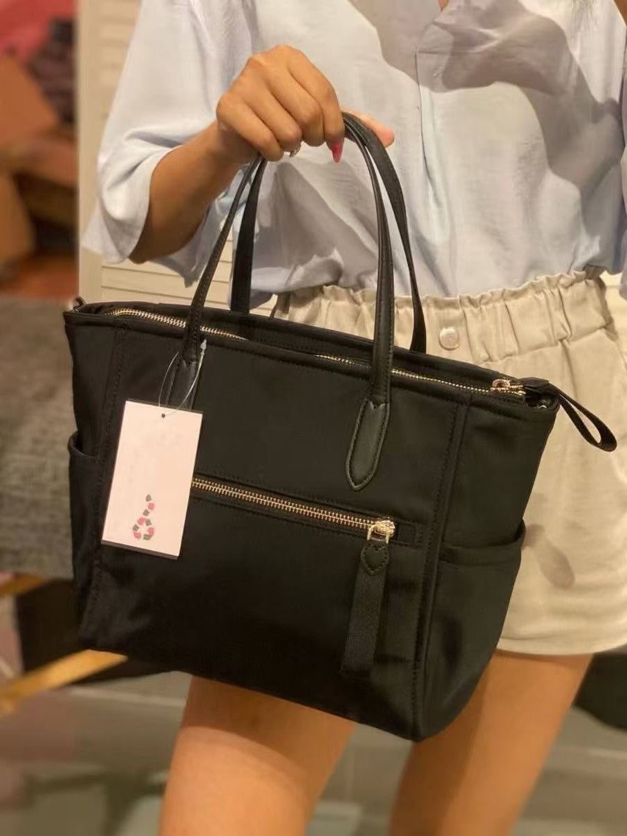 Women's Black Large Capacity Simple Commute Fashion Bags