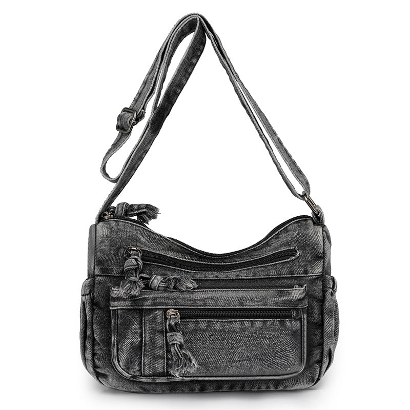 Women's Denim Fashion Large Capacity Versatile Lightweight Women's Messenger Bag