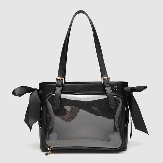 Female Minority Ballet Wind Pain Fresh Bow Ribbon Large Capacity Bags