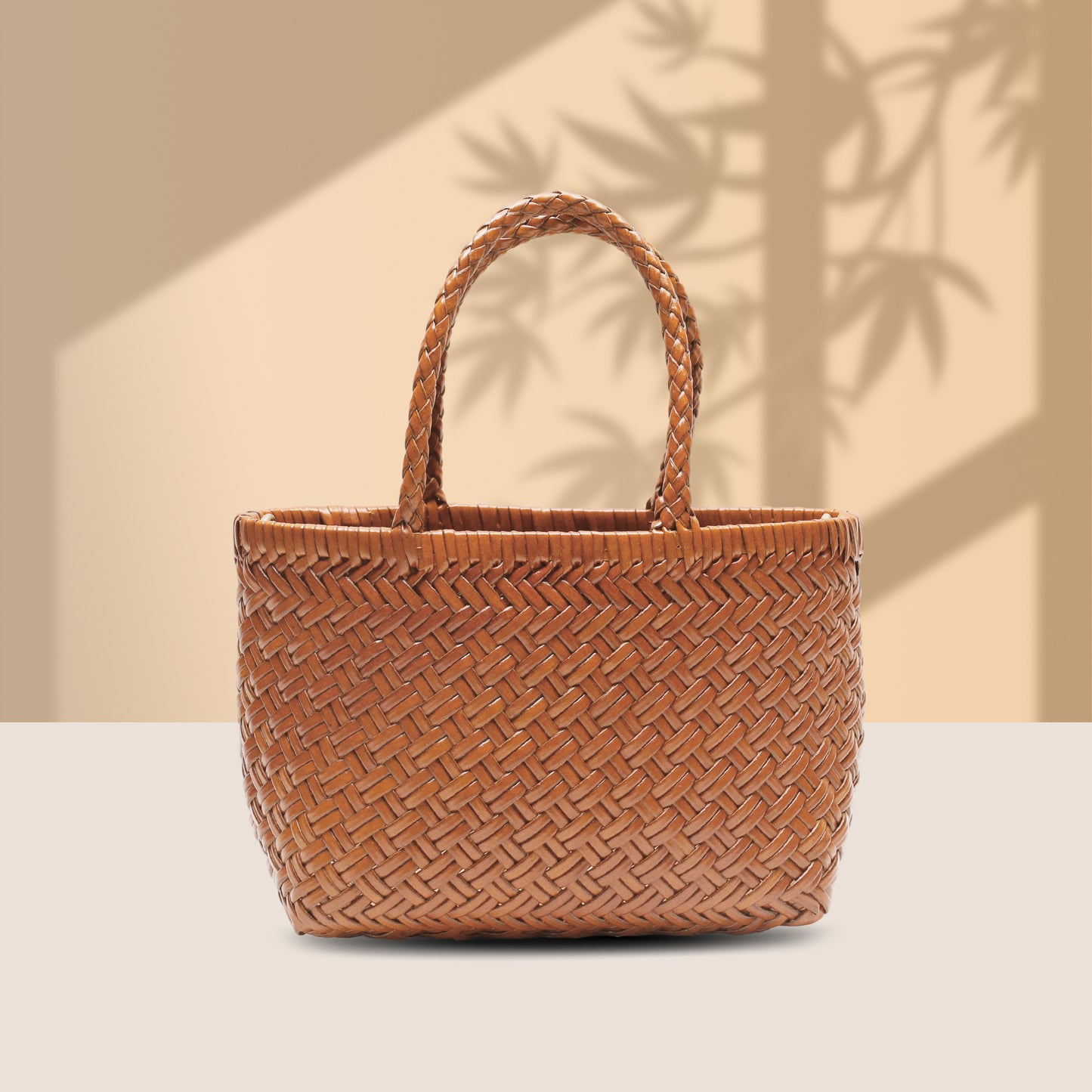 French Style Vegetable Basket Leather Woven Bags