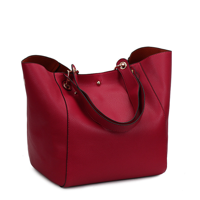 Women's Capacity Fashion Hand Simple Commute Solid Color Women's Shoulder Bag