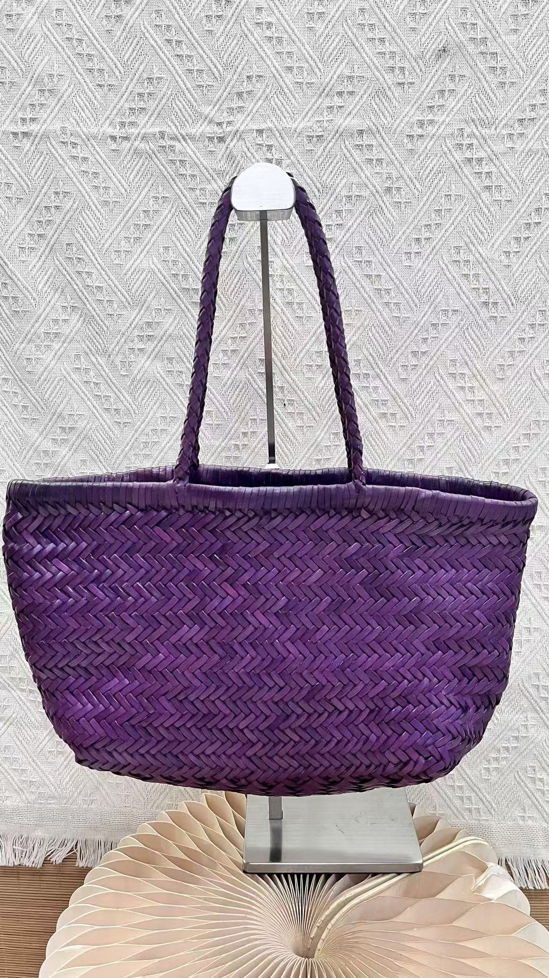 Genuine Leather French Food Basket Layer Women's Handbag