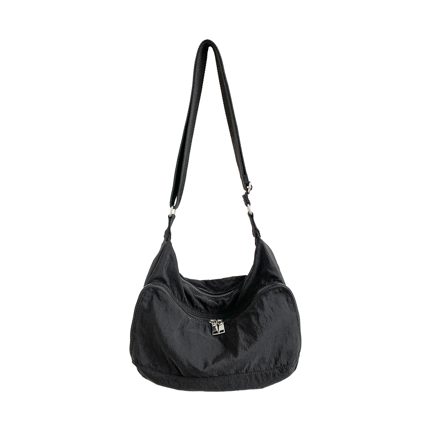 Niche Lightweight Nylon Pure Color Style Women's Messenger Bag