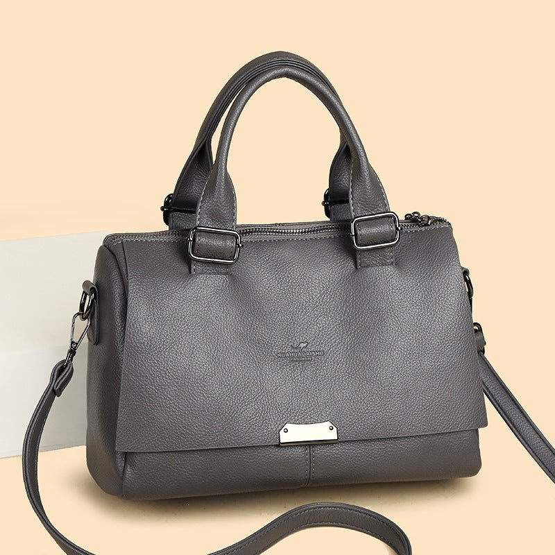 Large Capacity Solid Color Trendy Fashion Women's Handbag